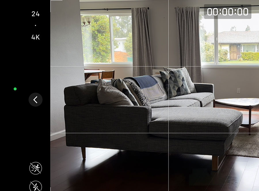 iPhone camera settings for real estate videos